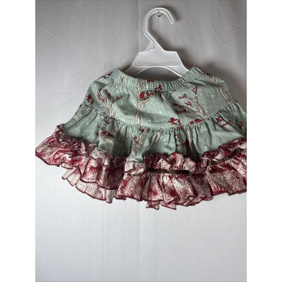 Long Sleeve Shirt And Matching Skirt Bird Print Size 12 M Preowned - Picture 4 of 16